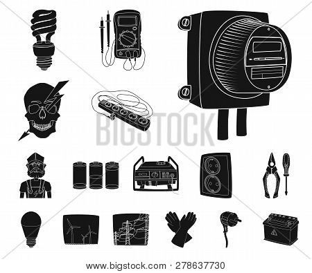Vector Design Of Electricity And Electric Logo. Set Of Electricity And Energy Stock Symbol For Web.