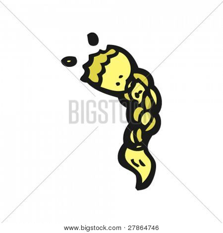 blocco del cartone animato i capelli