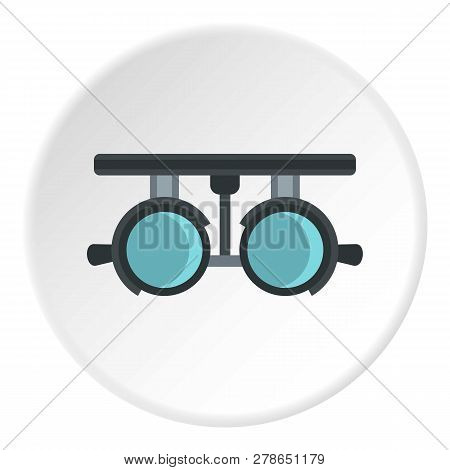 Medical Autorefractometer Icon In Flat Circle Isolated Illustration For Web