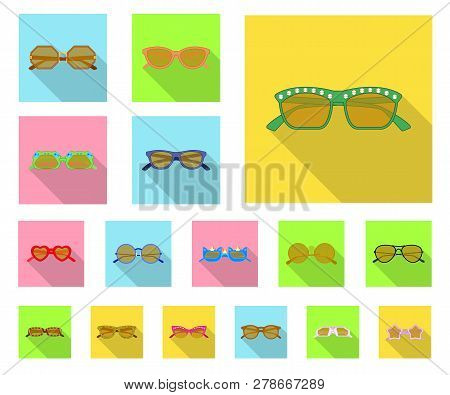 Isolated Object Of Glasses And Sunglasses Icon. Set Of Glasses And Accessory Stock Vector Illustrati