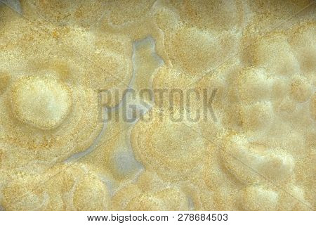 Beautiful Background Of Natural Onyx Stone With Bubbles, Onix Naranja Veteado