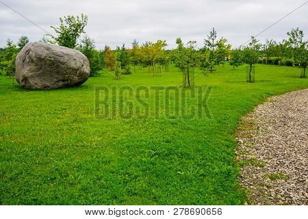 Garden Of Destinies Is A Monumental Architectural Ensemble On The Daugava Island In Koknese. Garden 
