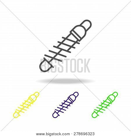 Shock Absorbers Colored Icons. Element Of Motorbike For Mobile Concept And Web Apps Illustration. Th