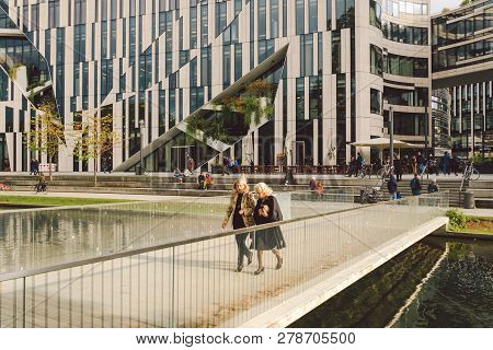 October 27, 2018. Germany, D Sseldorf. North Rhine. Building Complex, Known As K -bogen City Center,