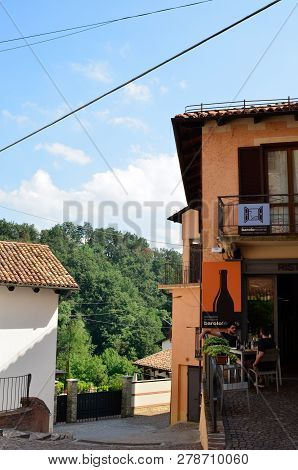 Barolo, Province Of Cuneo, Piedmont, Italy. July 2018. The Alleys Of The Old Town.