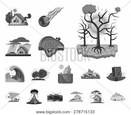Isolated Object Of Natural And Disaster Icon. Set Of Natural And Risk Vector Icon For Stock.