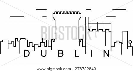 Dublin Outline Icon. Can Be Used For Web, Logo, Mobile App, Ui, Ux