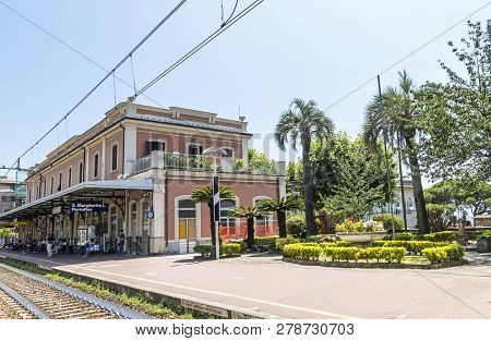 Santa Margherita Ligure, Italy - June 28, 2016: S.margherita Ligure-portofino Railway Station. Porto