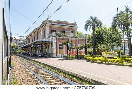 Santa Margherita Ligure, Italy - June 28, 2016: S.margherita Ligure-portofino Railway Station. Porto