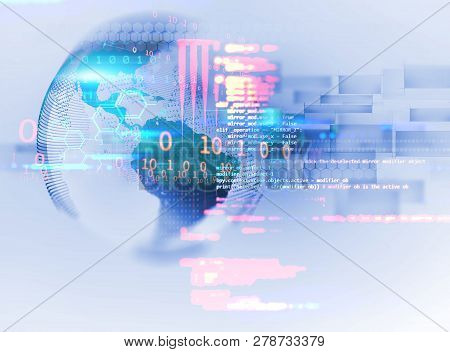 Earth Futuristic Technology Abstract Background Illustration