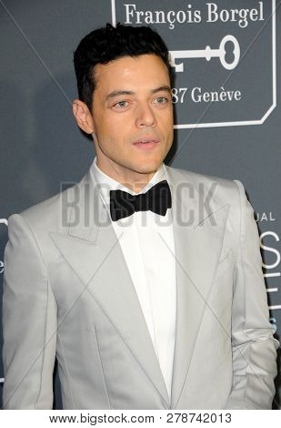 Rami Malek at the 24th Annual Critics' Choice Awards held at the Barker Hangar in Santa Monica, USA on January 13, 2019.