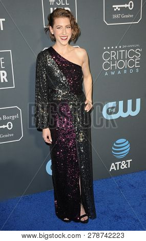 Eden Sher at the 24th Annual Critics' Choice Awards held at the Barker Hangar in Santa Monica, USA on January 13, 2019.