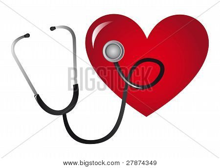 Stetoscopio e cuore