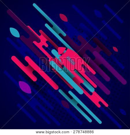 Modern Sport Vector With Abstract Elements And Football Ball.