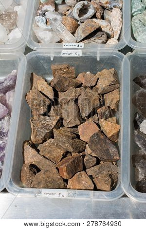 Bronzite Gemstone As Natural Mineral Rock Specimen