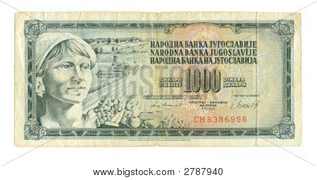1000 Dinar regningen af Jugoslavien, 1981