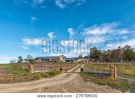 Tankwa Karoo National Park, South Africa, August 31, 2018: A Farm House At Agterkop In The Tankwa Ka