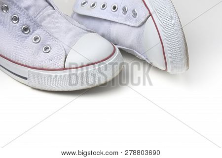 White Laceless Sneakers