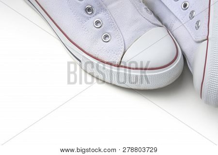 White Laceless Sneakers