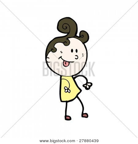 caricature de femme ditsy doodle