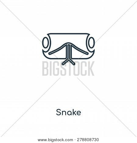 Snake Icon In Trendy Design Style. Snake Icon Isolated On White Background. Snake Vector Icon Simple