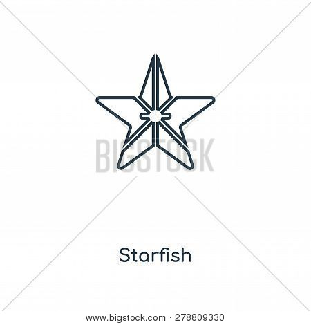 Starfish Icon In Trendy Design Style. Starfish Icon Isolated On White Background. Starfish Vector Ic