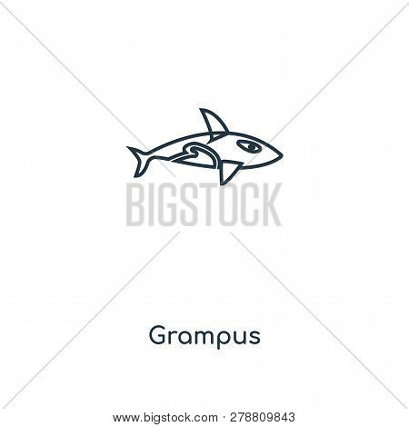 Grampus Icon In Trendy Design Style. Grampus Icon Isolated On White Background. Grampus Vector Icon 