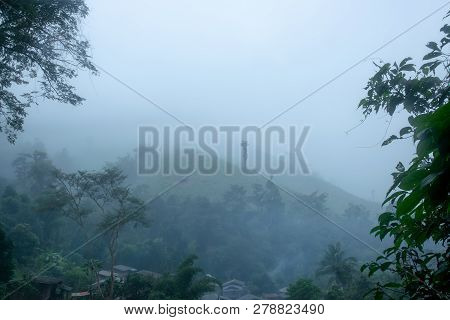 Landscape  In The Morning. Omkoi,chiang Mai Province, Thailand