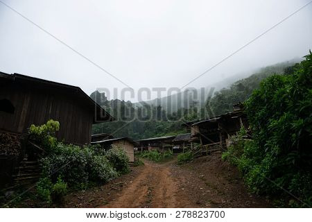The Small Villages In The Countryside. Omkoi,chiang Mai Province, Thailand