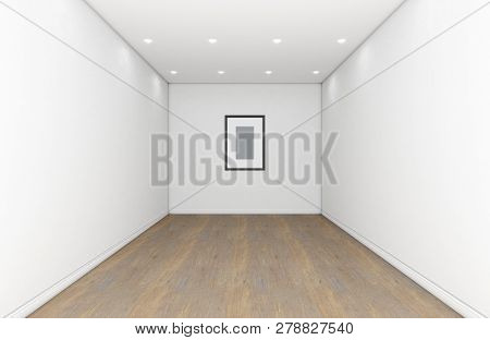Empty Gallery Room And Picture