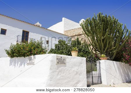 Church Of Santa Eularia  Des Riu In Ibiza Spain