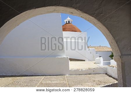 Church Of Santa Eularia  Des Riu In Ibiza Spain
