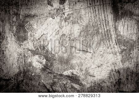 Scratched Dirty Dusty Copper Plate Texture, Old Metal Background. Cloudy And Scratchy Copper Metal T