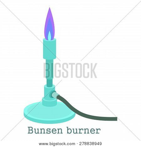 Bunsen Burner Icon. Cartoon Illustration Of Bunsen Burner Icon For Web Isolated On White Background