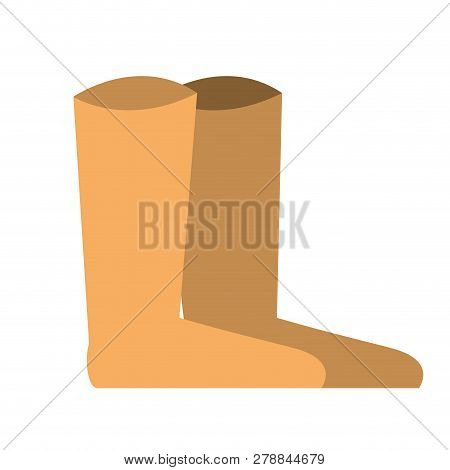 Nice Boots Isalated Icon Vector Illustration Desing