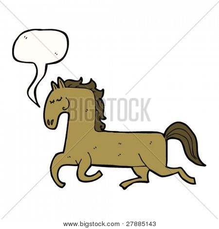 Cartoon Pferd laufen