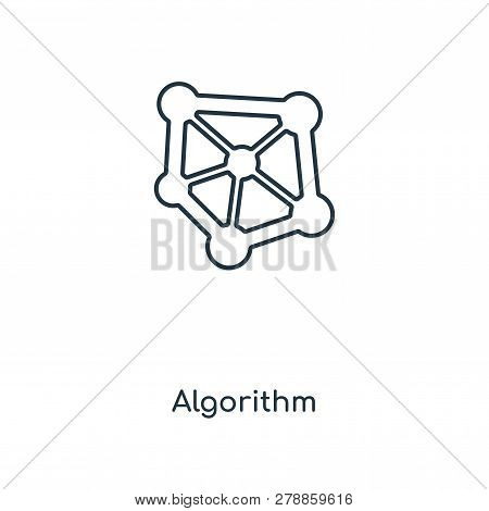 Algorithm Icon In Trendy Design Style. Algorithm Icon Isolated On White Background. Algorithm Vector
