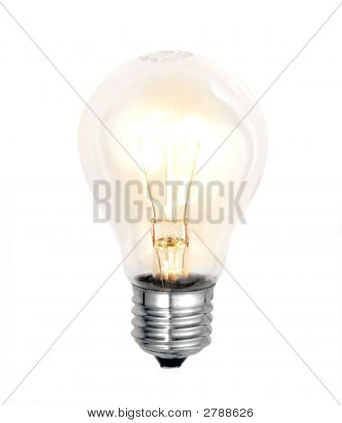 Žárovka na bílém pozadí