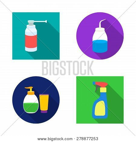 Vector Illustration Of Sprayer And Liquid Logo. Set Of Sprayer And Pesticide Stock Vector Illustrati