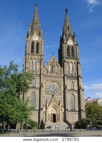 Der Kirche St. Ludmila In Prag.