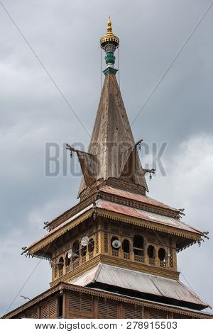 Roof of the Jama Masjid Mosque in Srinagar, Jammu and Kashmir, India