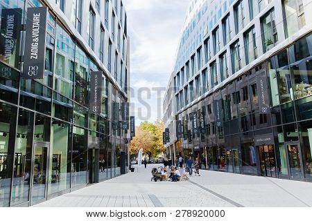 Shopping Street In Stuttgart, Germany