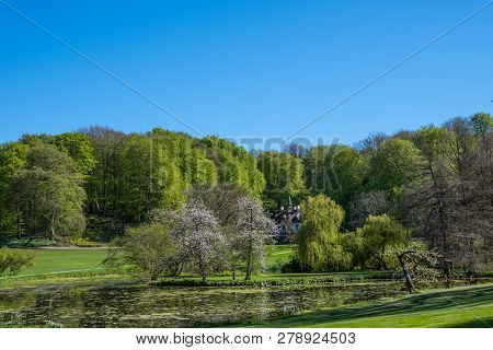 Liselund Park On Island Of Moen In Denmark
