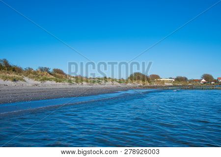 Coast Of Klintholm In Denmark On A Spring Day