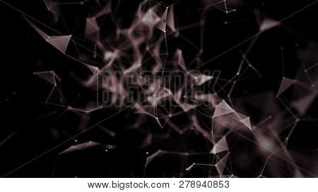 Abstract Digital Background. Big Data Visualization. Network Connection Structure. Science Backgroun