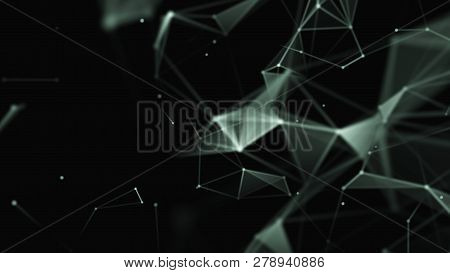 Abstract Digital Background. Big Data Visualization. Network Connection Structure. Science Backgroun