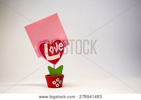 Red Wooden Heart With The Inscription 