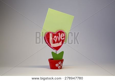 Red Wooden Heart With The Inscription 