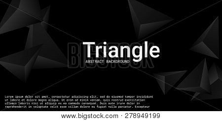 Triangle Background. Abstract Composition Of Triangular Pyramids. Minimal Geometric Background.  3d 