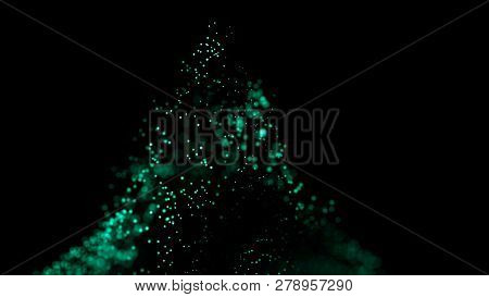 Big Data Visualization 3D. Digital Background. Data Threads Plot. Big Data.  Abstract 3D Big Data Vi
